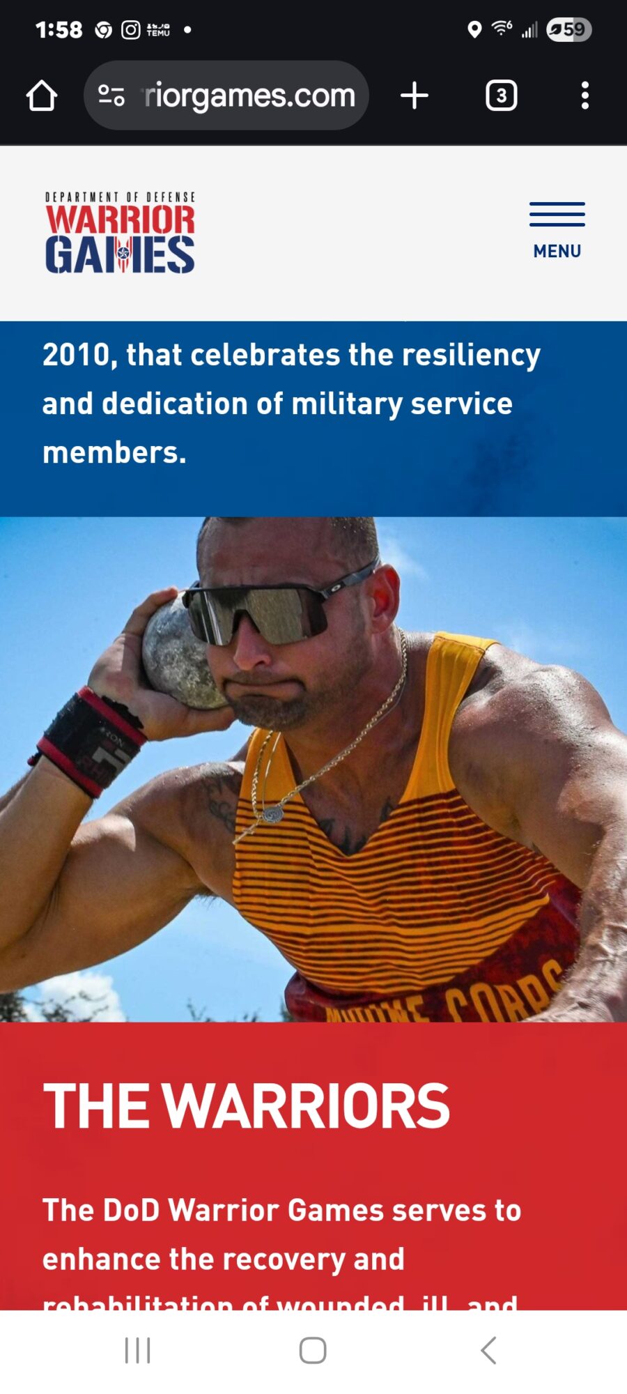 A man wearing sunglasses and a yellow tank top, resting his chin on his hand outdoors.